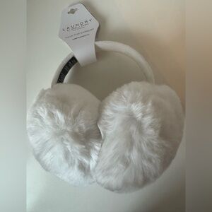 Laundry Faux Fur Earmuffs White One Size